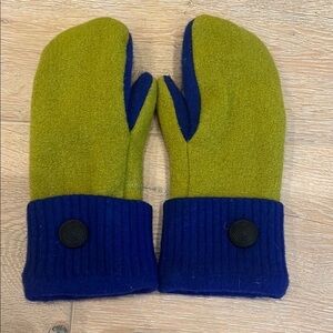 Handmade Colorful Mittens with Button Detail